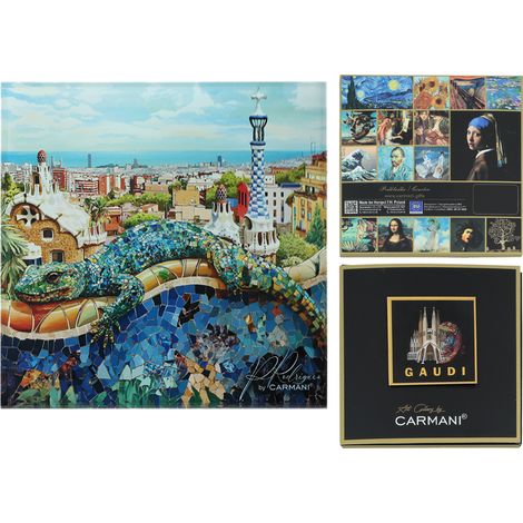 Carmani, posavasos de cristal - inspirado en las pinturas de A. Gaudí (1/5)