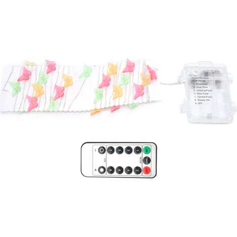 3m 40LEDs Guirlande Lumineuse en Fil de Cuivre, Forme Papillon 3 Couleurs, Alimentée par Piles, Décoration pour Chambre Fête Mariage