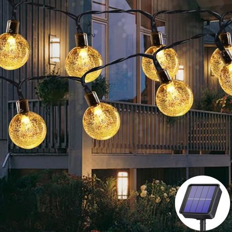 1 guirlande lumineuse solaire, 30 LED, 6,5 m, étanche, lanterne décorative, 8 modes, extérieur jardin terrasse (1/4)