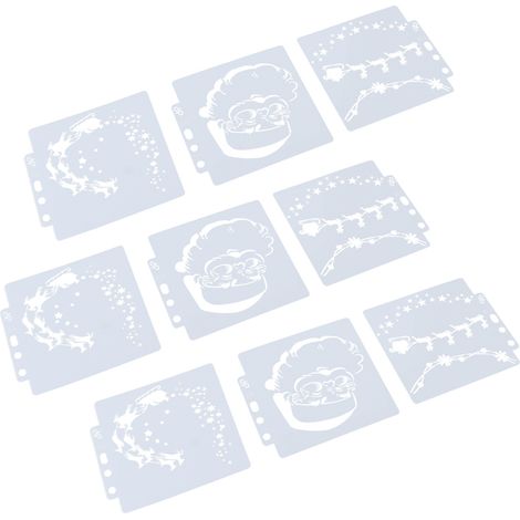 Set de 3 pochoirs réutilisables en PET, gabarits mandala multi-styles, légers et portables, DIY création facile (1/5)