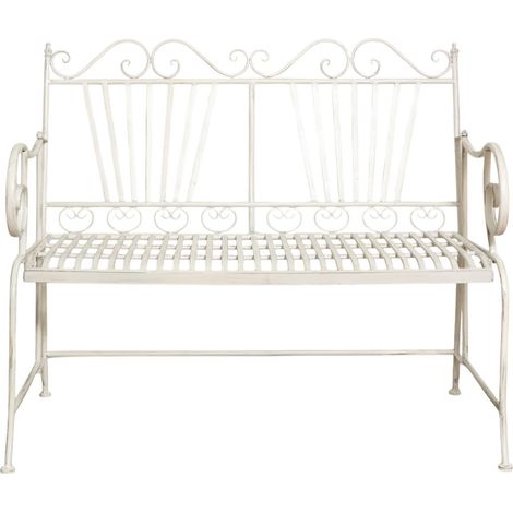 Eisenbank für den Außenbereich, 113x58x94 cm, Sofa für Garten und Eingangsbereich Metallbank, 2-Sitzer-Stuhl den Innen Gusseisen