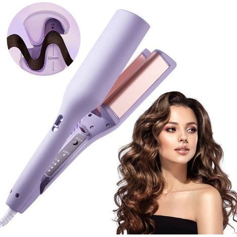 Lockenstab für große Locken, 32 mm, Französischer Wellenlockenstab, 32 mm, Beach Waves, 160 °C