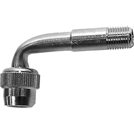 Coude de valve Schrader à visser à 90° adaptateur de gonflage valve auto cyclo moto vélo quad trottinette (1/2)