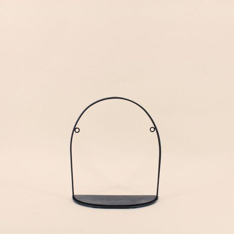 Etagère murale en métal noir 30x25cm (1/5)