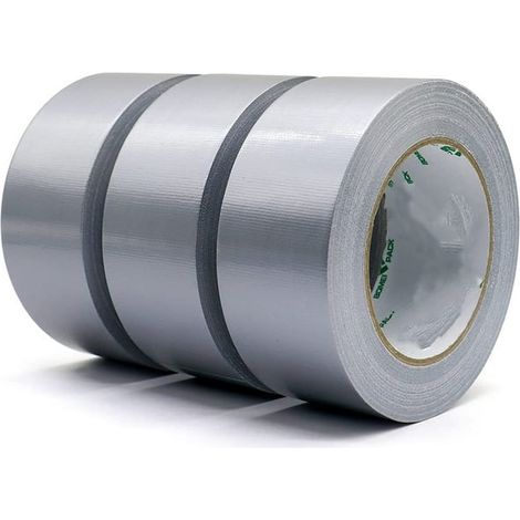 Ruban adhésif gris, ruban de masquage résistant 3 rouleaux 10mm x 00m pour réparation, fixation, scellement, étiquetage et rénovation (1/5)