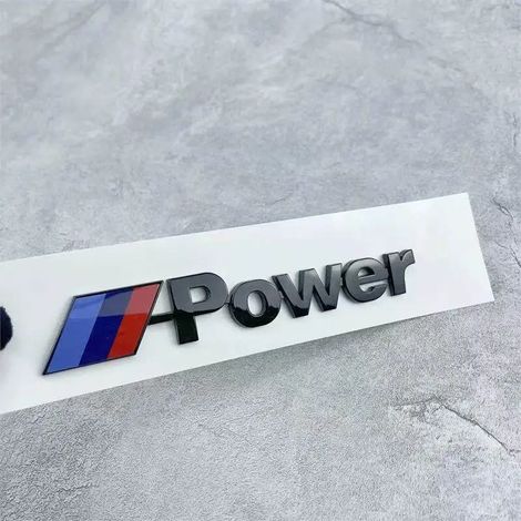(MPOWER noir) - Convient aux BMW X1X2X3X4X5X6 F45 F46 F30 F31 G21 G20/G28 E39 G30 F11 G60 G61 F36 F33 E61 E39 - Autocollants pour emblèmes latéraux de carrosserie et de coffre (1/5)