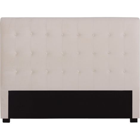 Tête de lit capitonnée Premium Velours 180cm Beige (1/3)