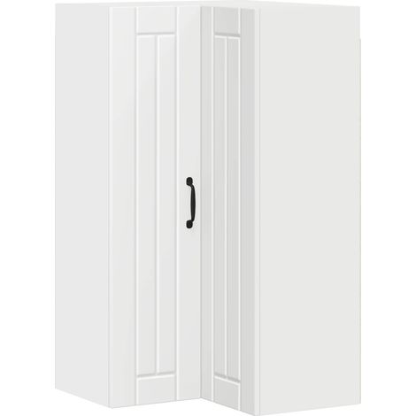 Maison Exclusive - Mobile angolare per parete LUCCA Bianco 57 x 57 x 100 cm