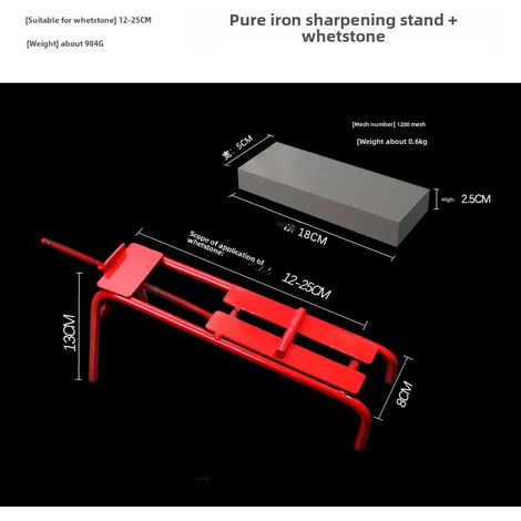 Support d'affûtage en acier inoxydable pour évier, pierre à aiguiser télescopique réglable, angle fixe, antidérapant, fourni par le fabricant ([Nouveau - Épaississement] Support d'affûtage robuste + p (1/5)
