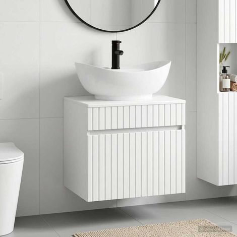 Beyamis Ensemble de meubles de salle de bain blanc brillant (1/5)