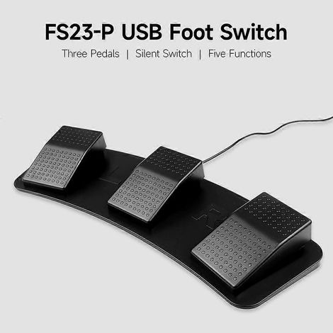 Interrupteur à pédale triple USB FS23-P, interrupteur photoélectrique à pédale multifonctionnelle personnalisé pour Image A (1/4)