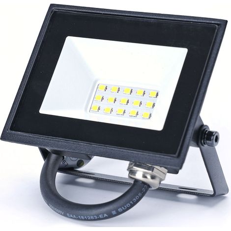 Faro proiettore Led Slim 10W Nero da esterno IP65 Bianco neutro 4000K Aigostar (1/5)
