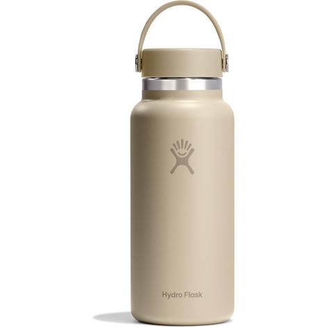 Hydro Flask – Wide Flex Cap 946 ml (32 oz) Bottle – Acciaio Inox, A Prova di Perdite – Isolato Freddo 24 Ore e Caldo 12 Ore – Oat (1/5)