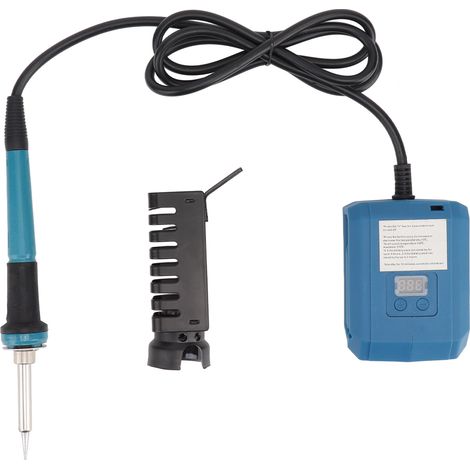 Fer à souder sans fil 20V rechargeable avec panne 936, chauffe rapide interne, compatible interface Makita (sans batterie). (1/5)