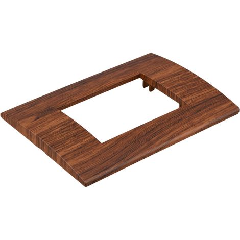 Placca Plastica Quadrata MBL 3 Moduli/Posti Compatibile Bticino Living, 15 Colori Disponibili (Radica)