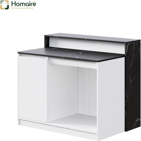 Chariot de cuisine en mdf noir 120 x 80 x 100 cm HOMAIRE (1/5)