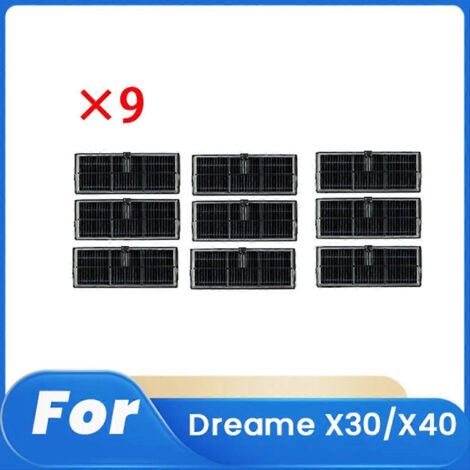 Lot de 9 filtres de nettoyage pour robot aspirateur Dreame X30/X40 - Pi��ces de rechange