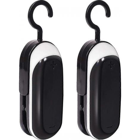 Lot de 2 mini-appareils de mise sous vide, scelleuse alimentaire portable, scelleuse thermique manuelle (1/5)