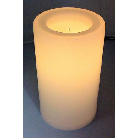LED Outdoor-Kerze 16x28cm warmweiß mit Flackerlicht Weihnachtskerze Tischdeko (1/2)