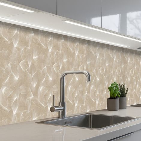 Kitchen Splashback Organic - Texture - Beige 500x60 cm