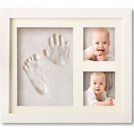 Kit d'empreintes de pieds et de mains de bébé, kit d'empreintes de pattes de chien et de chat, kit d'impression de cadres photo personnalisés (1/5)