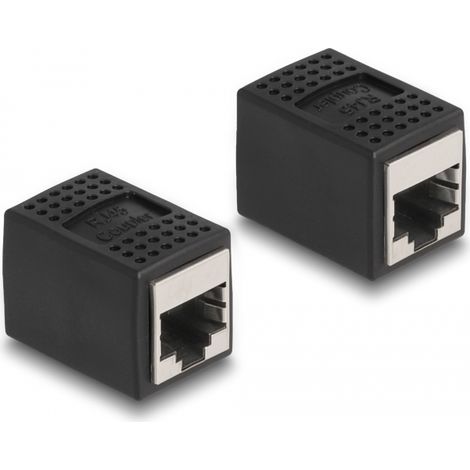 Delock Adaptador RJ45 hembra a RJ45 hembra Cat.6A negra