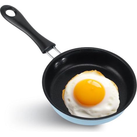 Dailygoods,Sartén de 5 pulgadas,Acero inoxidable,Revestimiento antiadherente,Compatible con inducción,Sartén para huevos (1/5)