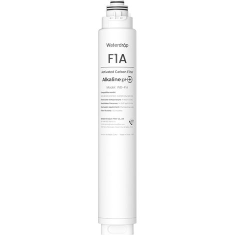 Waterdrop WD-F1A Alkaline Mineral pH + Filter Replacement for WD-X12 Alkaline & WD-X16 Reverse Osmosis System, 12 Month Life (1/5)