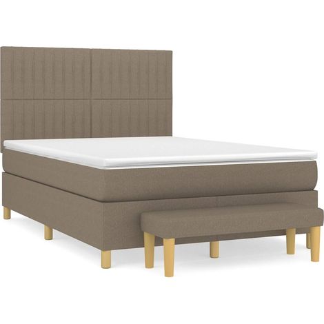 Maison Exclusive - Boxspringbett mit Matratze Taupe 140x190 cm St