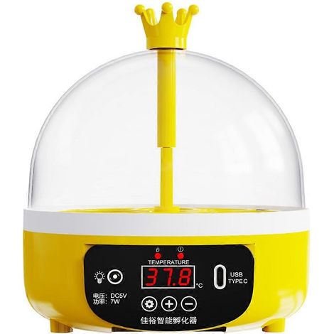 Incubateur à œufs domestique à température et humidité contrôlées, pouvant incuber 4 œufs simultanément, avec fonction de mirage, compatible avec les volailles telles que les poulets et les canards, t (1/5)