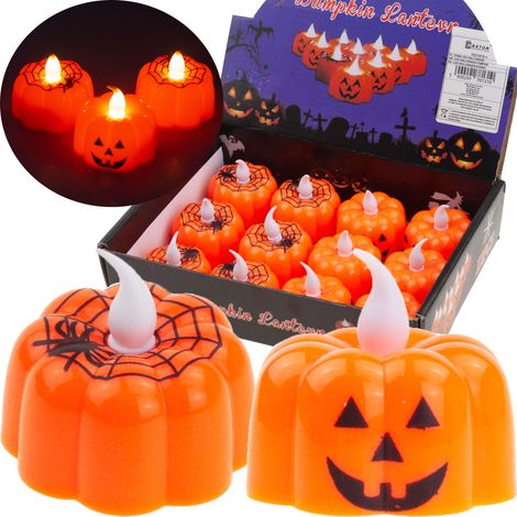 TG73370-1 Velas de calabaza, linternas LED de Halloween, juego de 12 pilas (1/5)