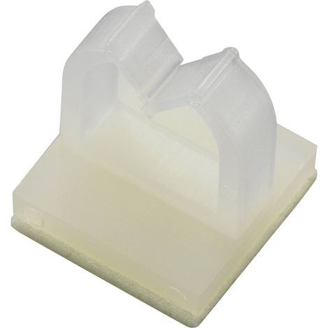 TRU COMPONENTS 11 mm Embase de fixation autocollant 543488 Plage de Ø du faisceau 8.90 mm (max) naturel 1 pc(s) S491771