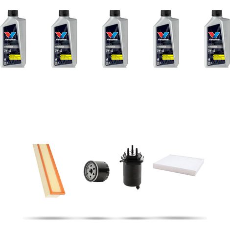 Kit tagliando 4 FILTRI e 5L OLIO compatibile con Nissan Kubistar 1.5 dci 42kw Dal 2003 (1/5)
