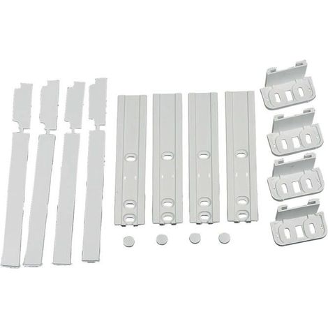 1 kit de fixation porte réfrigérateur intégrable, système glissière Whirlpool, compatible AFB820/3 et ARG340/1L, pour installation encastrée