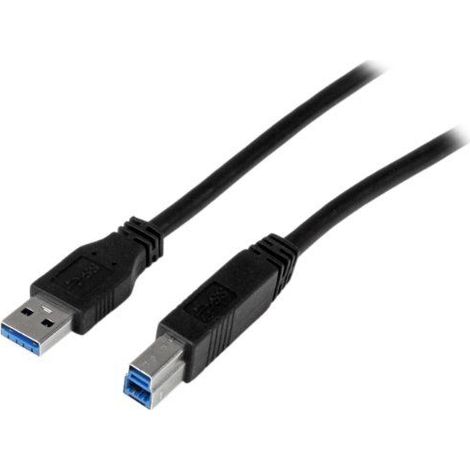 Startech.com zertifiziertes Kabel 2m usb 3.0 super speed ss usb b male to usb a male printer scanner adapter - schwarz,lebenslange Garantie (1/5)