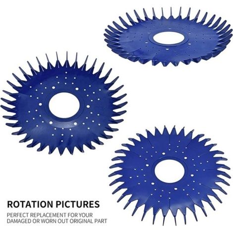 Joint À Disque Nervuré - Pour Nettoyeur Piscine Zodiac G2 G3 G4 - Côté Ventouse - Silicone Bleu - 1 Pièce (1/5)
