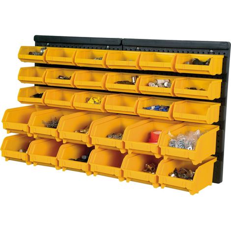 Panneau Porte Outils Mural - 30 Bacs à Becs Amovibles - Rangement et Stockage Outils et Quincaillerie - Art Plast (1/6)