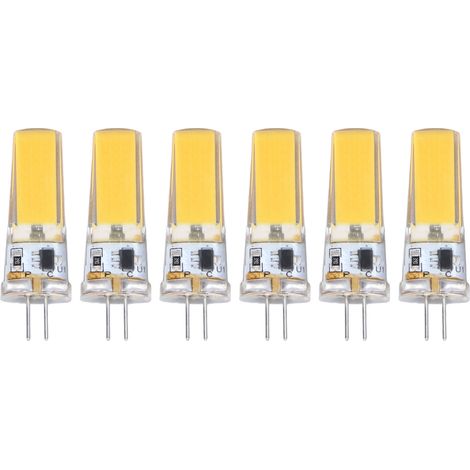 Ampoules LED G4 9W, lampe COB à intensité variable, 500LM, pour lustre de plafond et de paysage, lumière chaude 3000K, 6 pièces (1/5)
