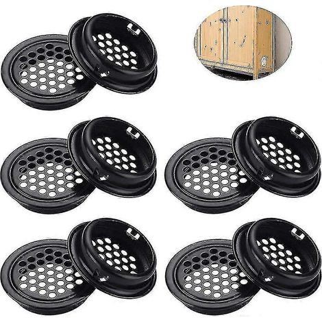 Lot de 10 grilles de ventilation rondes en acier inoxydable. Applications de ventilation. Protection contre la ventilation pour une utilisation intérieure et extérieure. (1/3)