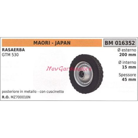 Ruota posteriore MAORI rasaerba tosaerba tagliaerba GTM 530 016352