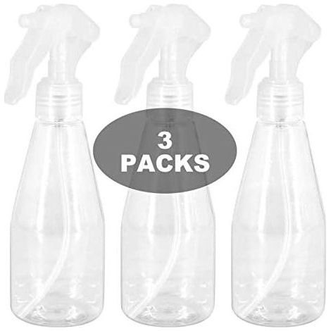 3 pcs Refillable Mist Spray Bottle, Clear, 200ml (1/5)