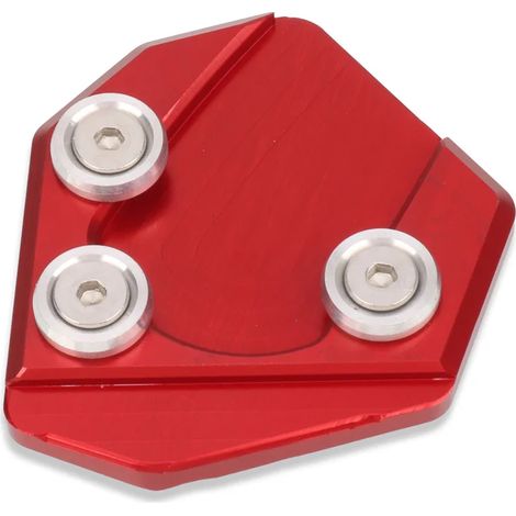 (Rouge - Sans logo) Compatible avec les motos SUZUKI GSX-S125, GSX-S150, GSX-R125 et GSX-R150 : béquille latérale, extension et support pour une meilleure stabilité. (1/3)