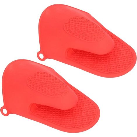 Juego de 2 guantes de silicona ignífugos para horno – accesorio para horno y estufa, resistentes al calor, flexibles y fáciles de limpiar - Crezuo