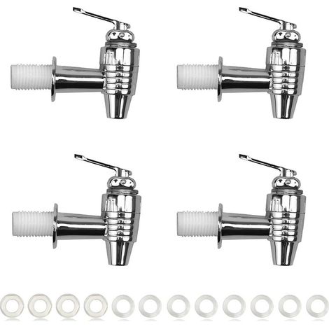 Robinet distributeur de boissons, 4 pièces, robinet fontaine ABS, robinet en plastique avec entretoises et écrous, robinet à jus, pour café et jus (1/4)