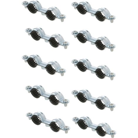 10 colliers isophonique double M7 x 150 pour tube Ø14 - Arcanaute (1/2)