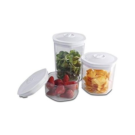 Solis Set de recipientes al vacío blancos 700-2000 ml