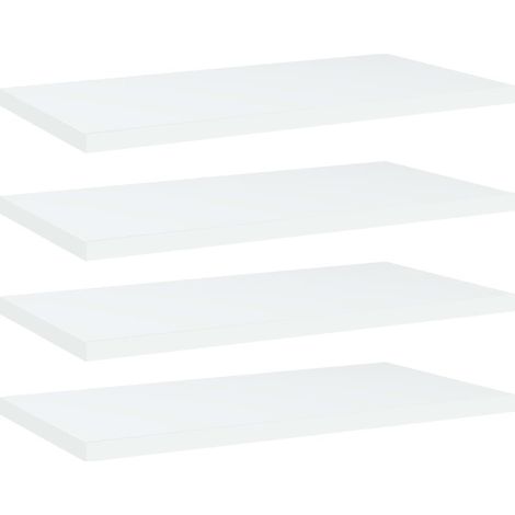 Vidaxl – Panneaux de bibliothèque 4 pcs blanc bois d’ingénierie – Dimensions 40 x 20 x 1,5 cm – Faciles à nettoyer – Pour rangement supplémentaire (1/5)
