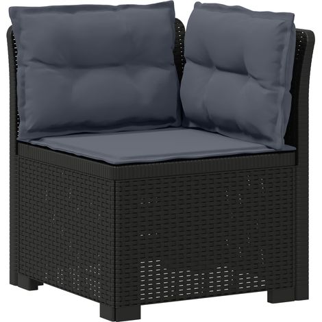 Maison Exclusive - 1-Sitzer Garten-Sofa mit Kissen Rattan-Look PP (1/5)