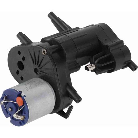 Boîte de vitesses en plastique et cuivre pour voiture RC Unimog (noire) (1/5)