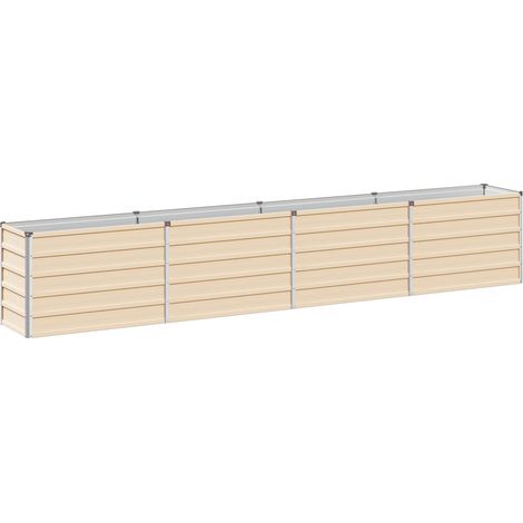 Raised Garden Bed Ivory 320 x 40 x 55 cm cold-rolled steel vidaXL (1/5)